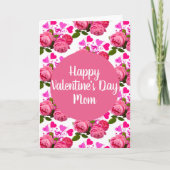 Valentine für Rose der Mama und Herzgruß Karte (Vorderseite)