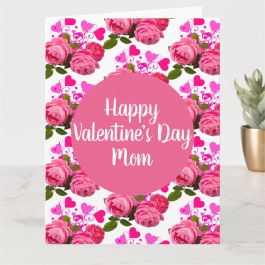 Valentine für Rose der Mama und Herzgruß Karte (Kleine Pflanze)