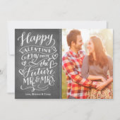 Valentine Future Herr und Frau Foto Save the Date (Vorderseite)