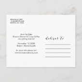 Valentine Future Herr und Frau Foto Save the Date Ankündigungspostkarte (Rückseite)