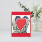 Valentine Game Chickens Feiertagspostkarte (Stehend Vorderseite)