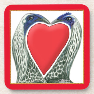 Valentine Game Chickens Getränkeuntersetzer