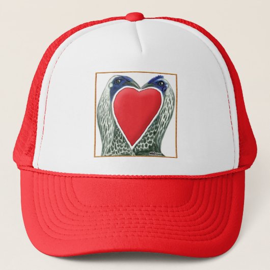Valentine Game Chickens Truckerkappe (Vorderseite)