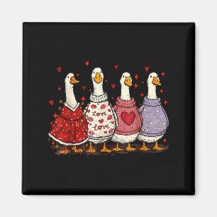 Valentine Gans Herz Alberne Gans Valentinstag Magnet