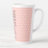 Valentine Ganz Latte Liebe Schwarzes Script Rosa Milchtasse (Rechts)