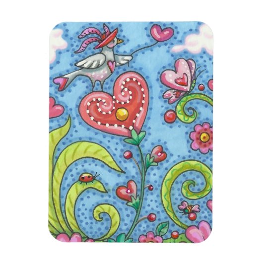 VALENTINE GARDEN WHIMSICAL MAGNET *Anpassen (Vertikal)