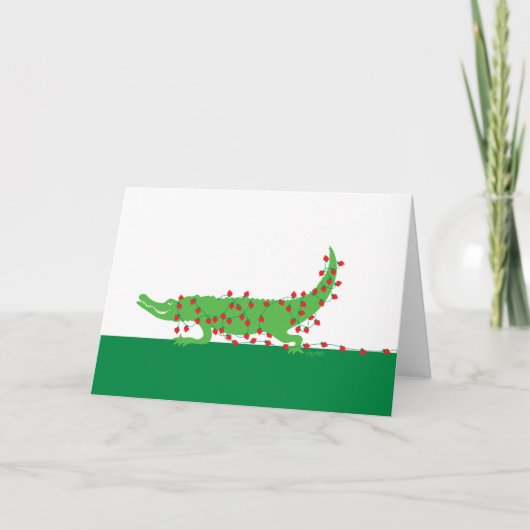 Valentine Gator Feiertagskarte (Vorderseite)