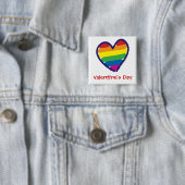 Valentine Gay Pride Rainbow Heart Button (Beispiel)