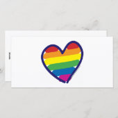 Valentine Gay Pride Rainbow Heart Feiertagskarte (Vorne/Hinten)