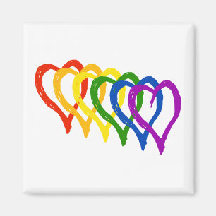 Valentine Gay Pride Rainbow Lagen Herz Magnet