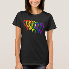 Valentine Gay Pride Rainbow Lagen Herz T-Shirt