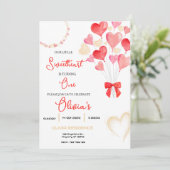 Valentine Geburtstagsparty Einladung (Stehend Vorderseite)