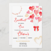 Valentine Geburtstagsparty Einladung (Vorne/Hinten)