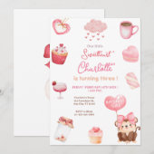 Valentine Geburtstagsparty Einladung (Vorne/Hinten)