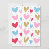 Valentine Gender Reveal Party Sweetheart Reveal Einladung (Rückseite)