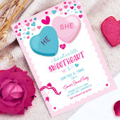 Valentine Gender Reveal Sweetheart Er oder sie Einladung