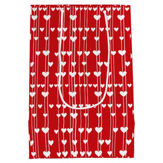 Valentine Geringste Liebe minimalis Mittlere Geschenktüte (Rückseite)