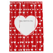 Valentine Geringste Liebe minimalis Mittlere Geschenktüte (Rückseite)