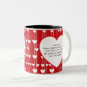 Valentine Geringste Liebe minimalis Zweifarbige Tasse (VorderseiteRechts)