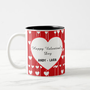 Valentine Geringste Liebe minimalis Zweifarbige Tasse
