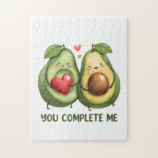 Valentine Geschenk Avocado Sie abgeschlossen Puzzle (Vertikal)