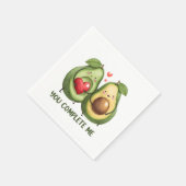 Valentine Geschenk Avocado Sie abgeschlossen Serviette (Ecke)