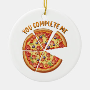 Valentine-Geschenkpizza, die Sie abschließen Keramik Ornament