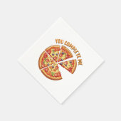 Valentine-Geschenkpizza, die Sie abschließen Serviette (Ecke)