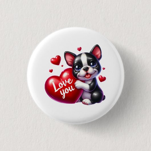 Valentine Gift: American Bully Button (Vorderseite)