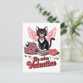 Valentine Gift | Be Mine Valentine Postkarte (Stehend Vorderseite)