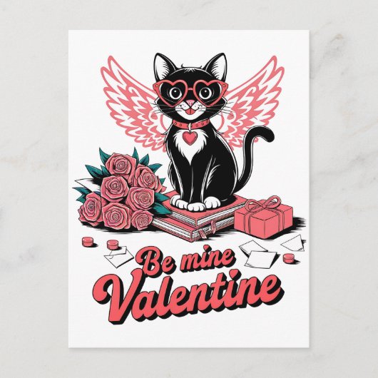 Valentine Gift | Be Mine Valentine Postkarte (Vorderseite)