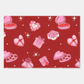 Valentine Gift Boxes Wrapping Paper – Romantic Geschenkpapier Set (Vorderseite 2)