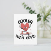 Valentine Gift | Cooler als Cupid Postkarte (Stehend Vorderseite)