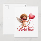 Valentine Gift | Cupid's World Tour Postkarte (Vorne/Hinten)