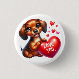 Valentine Gift - Dackel Wonder Dackel Button