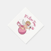 Valentine Gift | Es ist Liebe Zeit Serviette (Ecke)