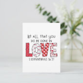 Valentine Gift | Gott sagt, du bist die Liebe des  Postkarte (Stehend Vorderseite)