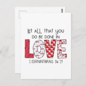 Valentine Gift | Gott sagt, du bist die Liebe des  Postkarte (Vorne/Hinten)