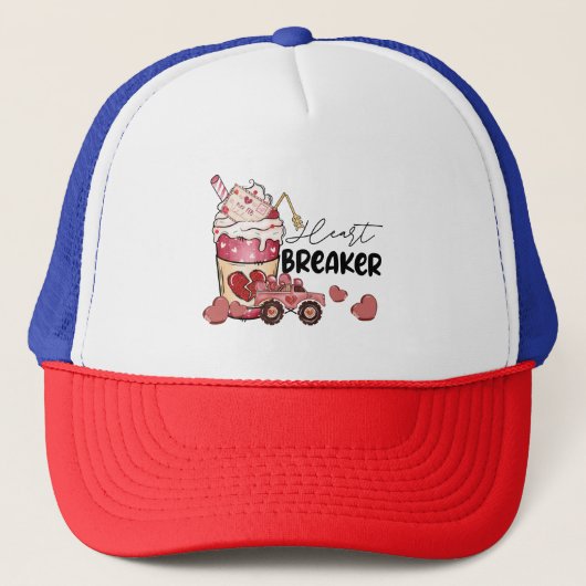 Valentine Gift | Herzschlag Truckerkappe (Vorderseite)