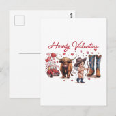 Valentine Gift | Howdy Valentine Postkarte (Vorne/Hinten)