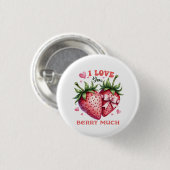Valentine Gift | Ich Liebe Sie Berry viel Button (Vorne & Hinten)