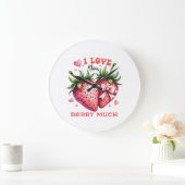 Valentine Gift | Ich Liebe Sie Berry viel Große Wanduhr (Zuhause)