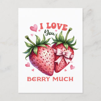 Valentine Gift | Ich Liebe Sie Berry viel Postkarte