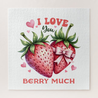 Valentine Gift | Ich Liebe Sie Berry viel Puzzle