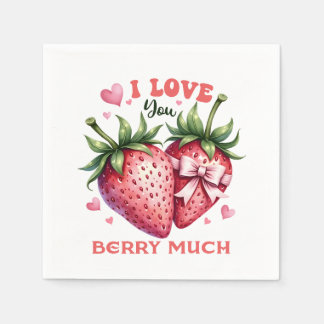 Valentine Gift | Ich Liebe Sie Berry viel Serviette
