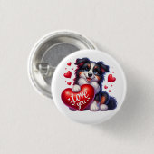Valentine Gift - Lassie Legacy Collie Button (Vorne & Hinten)