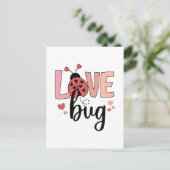 Valentine Gift | Liebe Bug Postkarte (Stehend Vorderseite)