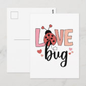 Valentine Gift | Liebe Bug Postkarte (Vorne/Hinten)