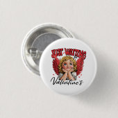 Valentine Gift | Nur Gewartet für Valentine Button (Vorne & Hinten)