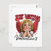 Valentine Gift | Nur Gewartet für Valentine Postkarte (Vorne/Hinten)